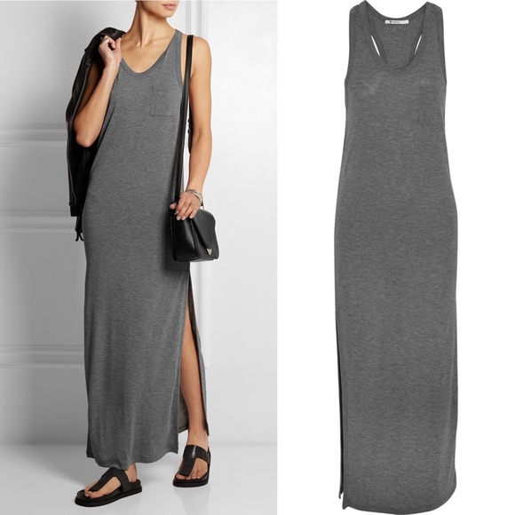 Alexander Wang Racerback Jersey Fitted Maxi Dress - Picture 2 of 12